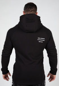 Delta Zipped Hoodie - Black