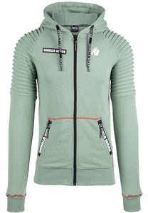 Georgia Zipped Hoodie - Green