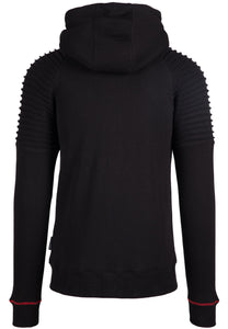 Georgia Zipped Hoodie - Black