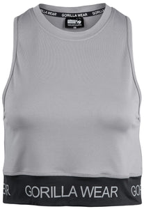 Colby Cropped Tank Top - Gray