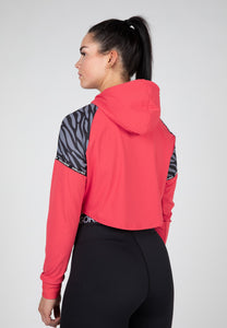 Zion Cropped Hoodie - Red