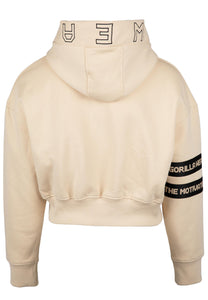 Tracey Cropped Hoodie - Beige