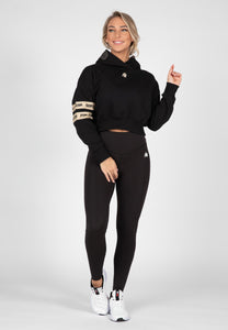 Tracey Cropped Hoodie - Black