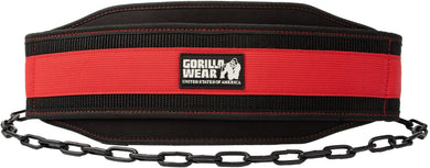 Gorilla Wear Nylon Dip Belt - Black/Red
