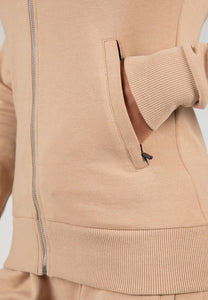 Marion Zipped Hoodie - Beige