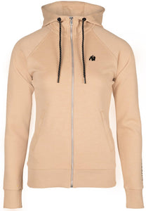 Marion Zipped Hoodie - Beige