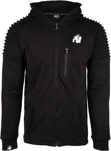 Delta Zipped Hoodie - Black