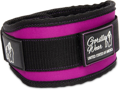 Gorilla Wear 4 Inch Women's Lifting Belt - Black/Purple