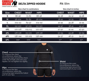 Delta Zipped Hoodie - Black