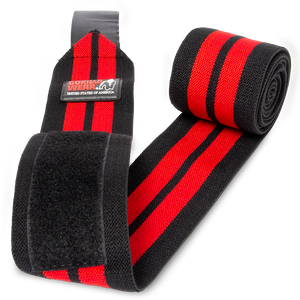 Knee Wraps - 2m - Black/Red