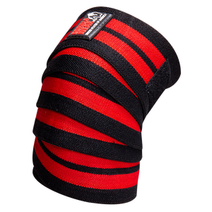 Knee Wraps - 2m - Black/Red