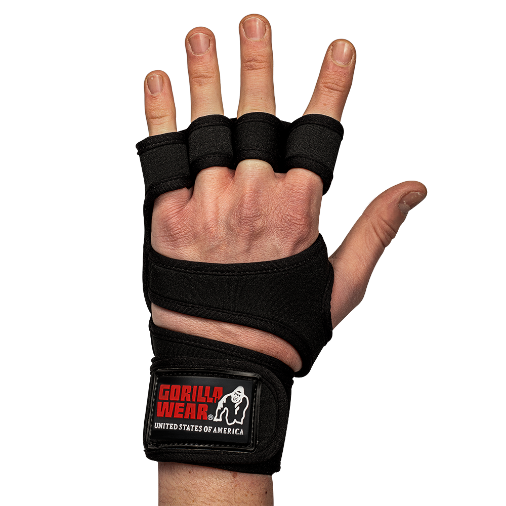 Dallas Wrist Wrap Gloves - Black - L Gorilla Wear