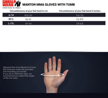 Load image into Gallery viewer, Manton MMA Gloves (With Thumb) - Black/White